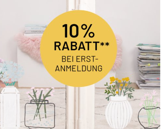 10% idee. Gutschein bei Erst-Anmeldung sichern